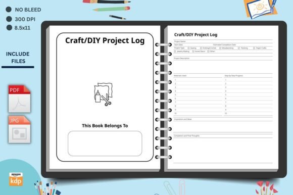 Download Craft/DIY Project Log Kdp Interior - Diy project Collection