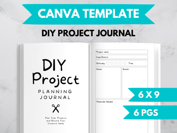 Download DIY Project Journal Template for Canva - Diy project Collection