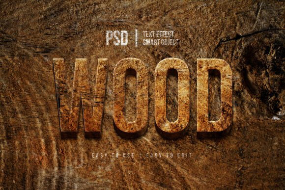 Download Realistic Wood Texture - 3D Text Effect - Premium Resources