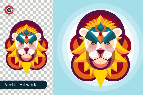 Download Vibrant Lion Head: Creative Vector Art - Creative Collection